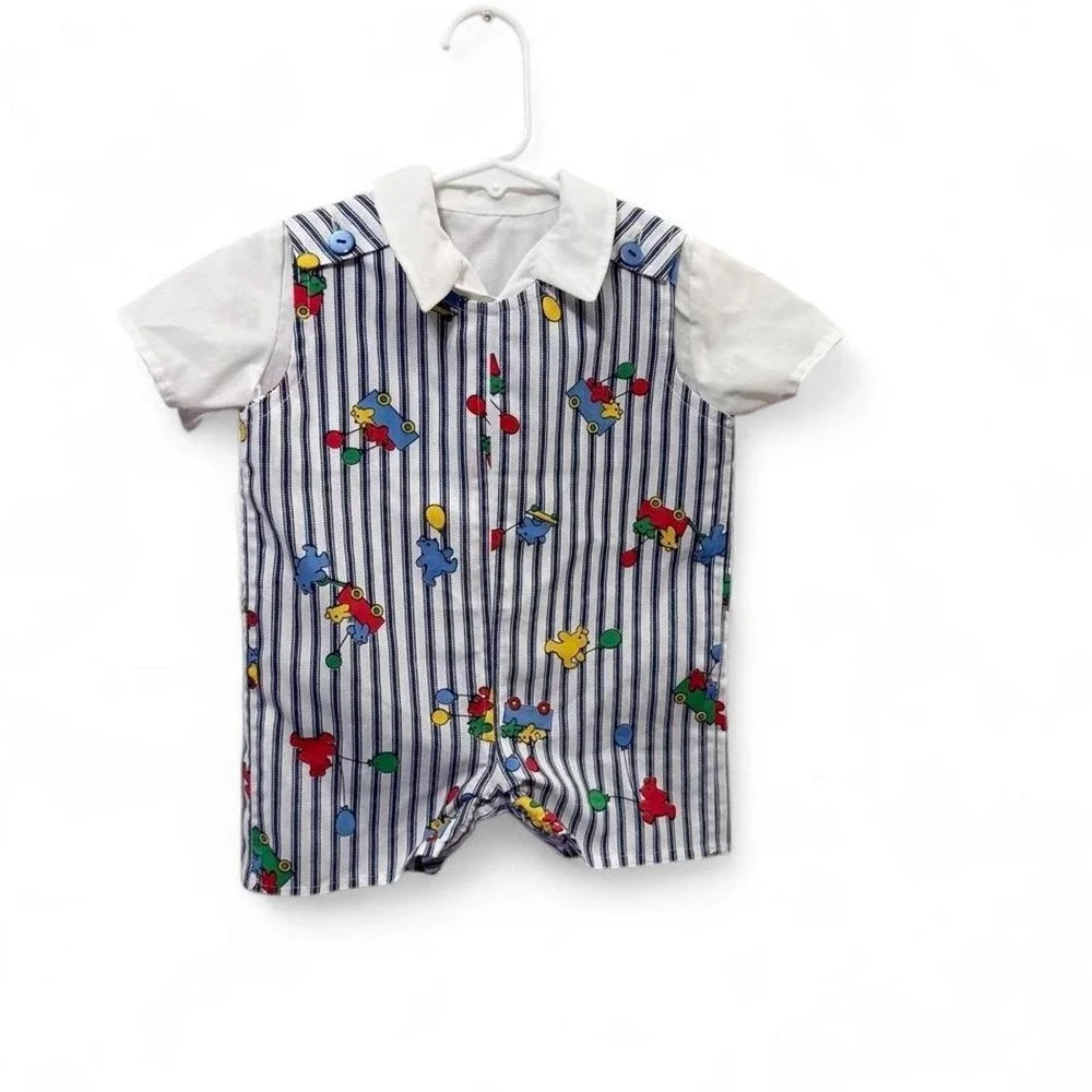 Vintage 80s/90s Handmade Baby Toddler Romper Playsuit